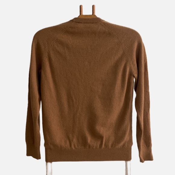 Strellson Luka Men’s Crewneck Sweater Wool Blend Brown Caramel Medium Academia - Picture 10 of 12